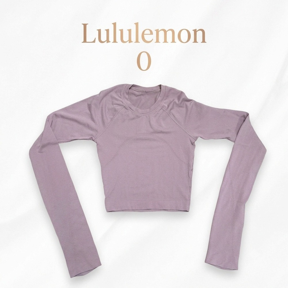 Lululemon Swiftly Tech Cropped LS 2.0 Dusty Mauve Pink Size 0